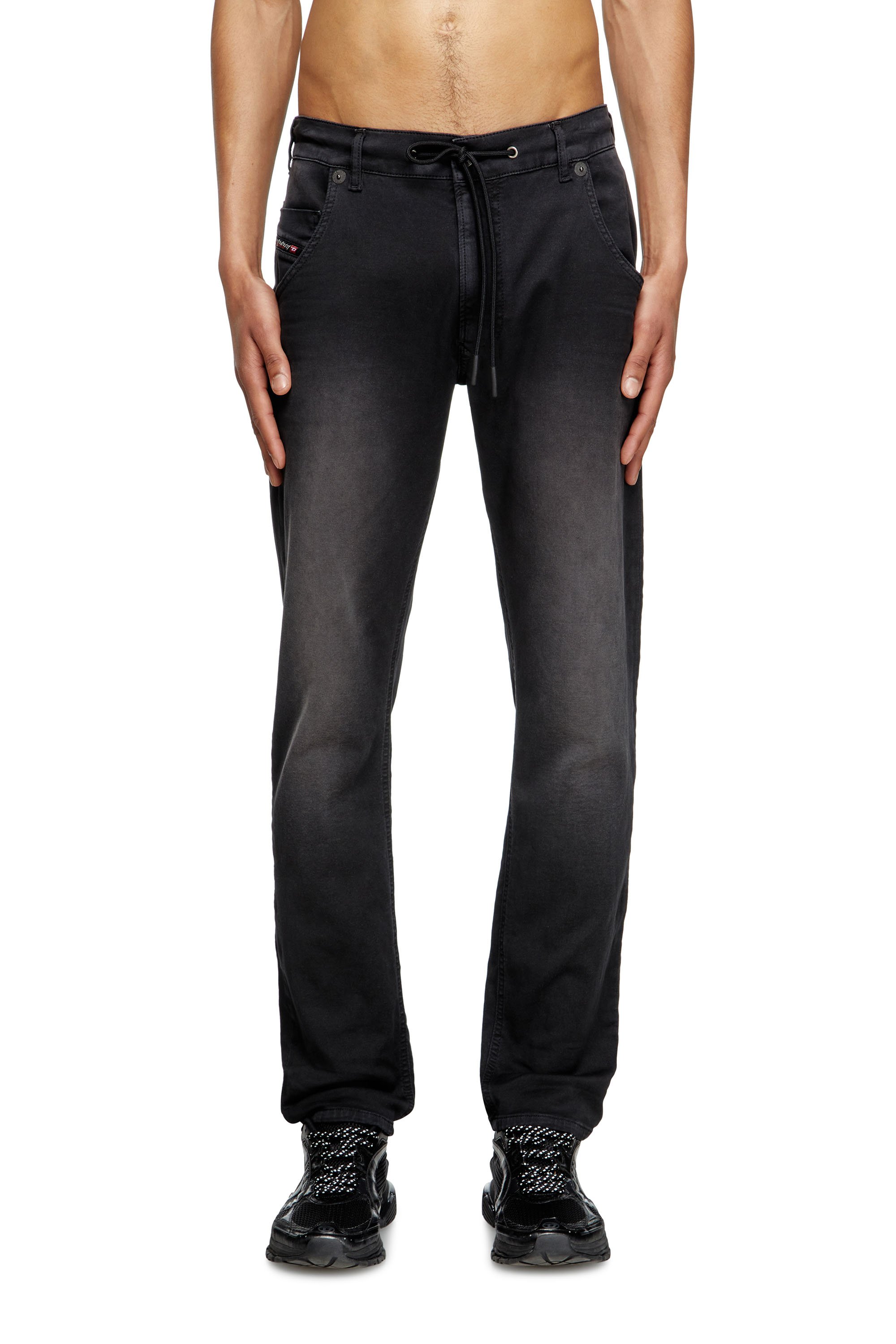 Diesel - Man's Regular 2030 D-Krooley Joggjeans® 0670M, Black/Dark grey - 1